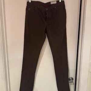 Brunello Cucinelli Dark Brown Slim Jeans, 52 IT/36 US.